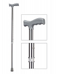 Трость классическая B.WELL rehab WR-411 Серебро