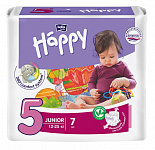 Подгузники BELLA baby Happy Adventure 5 (12-25 кг) junior, 7 шт.