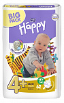 Подгузники BELLA baby Happy Fun 4+ (9-20 кг), maxi plus, 62 шт.