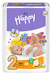 Подгузники BELLA baby Happy Start 2 (3-6 кг), mini, 38 шт