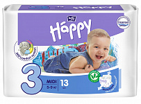 Подгузники BELLA baby Happy Fun 3 (5-9 кг), midi, 13 шт