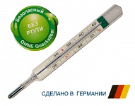 Термометр безртутный Geratherm Classic, стеклянный (галинстановый)