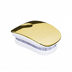 Расческа для волос IKOO pocket white-soleil metallic, белые зубчики, солнечный металлик