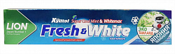 Зубная паста LION Thailand Fresh & White, отбеливающая, супер прохладная мята, 160 гр