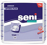 Подгузники для взрослых с поясом SENI OPTIMA PLUS Large по 10 шт.